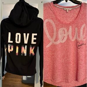 2 Victoria’s Secret Pink - Hoodie & Shirt
